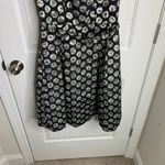 Theia Black White Polka Dot Fit & Flare Cocktail Party Dress Size 4 Photo 3