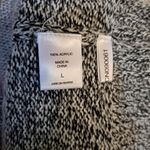 Soho Apparel SOHO‎ Jeans Black/Gray/White Striped Lace Sweater Size Large Photo 3