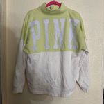 PINK - Victoria's Secret VICTORIA'S SECRET PINK VARSITY HALF ZIP CREW PULLOVER SWEATSHIRT SIZE M Photo 2