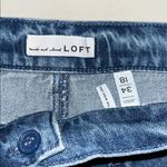 Loft Ann Taylor Size 34/18 Blue Denim Patch Pocket The Wide Leg Jeans Photo 2