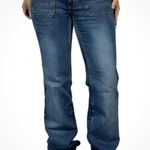 Fiorucci Vintage Jeans Womens 7 (30x31.5) Low Rise Bootcut Flare Y2K Angels Lips Photo 0