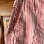 Liz Claiborne "VILLAGER" STRETCH CAPRI / PEDAL PUSHER Pink Stripe Size 14 Photo 2