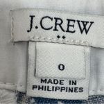 J. Crew Floral Linen Bend Scallop Hem Chino Shorts Blue White Size 0 Photo 7