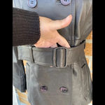 Reiss  double breasted leather jacket Sz 10 Photo 3