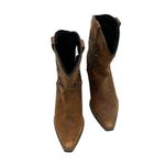 Santa Fe Boot Co Women's Sz 7M Leather Cowboy Boots Rhinestone Cowgirl Bling Brown Photo 6