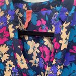 Eight Sixty  Women's Blue Pink Floral Print 3/4 Sleeve Short Dress Sz Small Photo 1