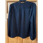 Frame  women’s black Print Keyhole Blouse size medium (New) $398.00 Photo 5