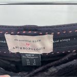 Anthropologie The Essential Slim Black Velvet Corduroy Button Ankle Crop Pants Photo 6