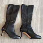 LK Bennett  Leather Long Black Mini Heel Boot Size 36 Photo 0