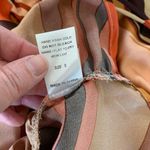 Acoa Orange & Brown Swirl Pattern Mini Skirt With Scrunch Side Slit S Photo 6