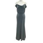 Jenny Yoo Sabine Blue Gray Slate Formal Bridesmaid Gown Dress Anthropologie 4 Photo 1