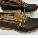 Bean Boot by LL Bean Duck Shoes Women's Sz 8M Brown Leather Low Top Slip Photo 0