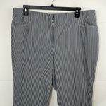 Lane Bryant  The Allie Crop Pants gray white stripes size 20 Photo 1