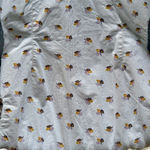 Free People  Tiny Floral Bouquets Puff Sleeve Button Down Shirt Photo 6