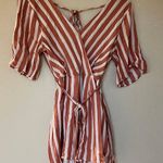 Francesca's  Pink Pinstripe Romper Photo 2