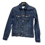 Old Navy  Women’s Trucker Jean Jacket Size Small Tall Blue Denim Pockets Casual Photo 0