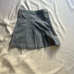 Nordstrom Classic Gray Plaid Women's Skirt Photo 4