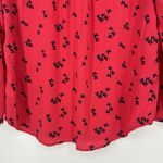 Gap  Womens Red Butterfly Print Popover Top Long Sleeve V Neck Boho Size L Photo 7