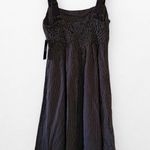 Volcom  Black White Polka Dot Smock Sleeveless Midi Dress Size XS Photo 4