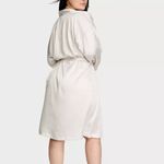 Victoria's Secret  Satin Midi Robe - Coconut White - Women's Size M - 26746454 Photo 4