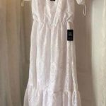 EXPRESS new eyelet lace midi dress off the shoulder, size small Photo 0