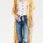 American Eagle NWOT OUTFITTERS FLORAL CHIFFON OPEN FRONT BOHEMIAN KIMONO Photo 3