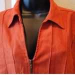 Westbound  Blouse Blazer Women's 1X Orange Pleated Long Sleeve Photo 1