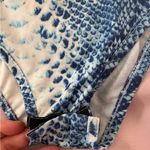Blue animal Snake Print one piece swimsuit, size M bohemian summer vacation Size M Photo 6