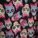 No Boundaries Women’s Junior Y2k Halloween Mexican Sugar Skull Colorful Super Soft Top Large Photo 10