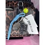 Steve Madden New Leopard Print Satchel Crossbody Bag Tennis Racket Ball Charm Photo 2
