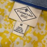 st. john's bay Yellow Floral Cotton Shirt Size M Photo 5