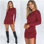 LIONESS Princess Polly  Military Minds Red Lace Up Dress Photo 1