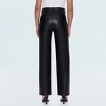 Pistola  Cassie Black Faux Leather High Rise Straight Leg Pants Women’s Size 27 Photo 1