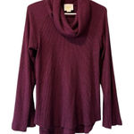 Anthropologie Maeve Burgundy Cowl Neck Oversize Sweater Size XS Women Modern Photo 0