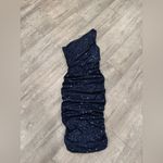 Love by Design  Navy Sequin One-Shoulder Dress Photo 3