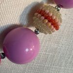 Necklace powder pin gum ball Barbie stripes beaded toggle jewelry Photo 3