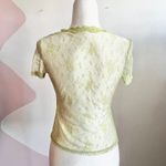 Green Lace Trim Mesh Cardigan‎ Y2K Retro Indie Fairycore Soft Girl Small Photo 2