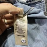 Pilcro  By Anthropologie Shirt Womens XSP Blue Denim Ruffle Long Sleeve Button Up Photo 3