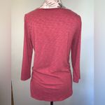 3/4 Sleeve Drape Front Top Women’s Small Dark Pink Cotton Modal Photo 5