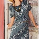 Peruvian Connection Gray Aztec Knit Mini Dress Size Small Photo 0