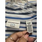 Covington Striped Button Up 3/4 Wide Sleeve Chiffon Blouse Size 20W Blue/White Photo 1