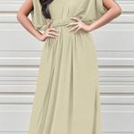 Koh Koh Womens Long V-Neck Summer Sexy Gown Grecian Photo 0