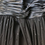 Evan Picone Sequin Cocktail Dress Black Halter V Photo 4