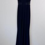 Betsy and Adam Betsy Adam Black Mesh Illusion Mesh Cut Out Maxi Dress Womens 0 Formal Black Tie Photo 0