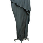 Rickie Freeman‎ Teri Jon Black Flutter Sleeve Ruffle Long Gown Size 8 Photo 2