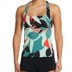 Nike Floral Jungle Square Neck Swim Tankini Size XL Photo 1