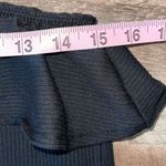 J.Crew Womens Ribbed Ruffled Neck One Shoulder Top Blouse Black Size Medium NWT Photo 8