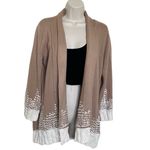 cupio  Tan and ivory Cardigan | Size Large Photo 2