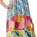 Farm Rio  Floral Patchwork Midi Dress- Rare Pattern- Size Medium- Never Worn Photo 3
