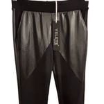 Yelete Point Women's Black Faux Leather Leggings Size S Casual Photo 13